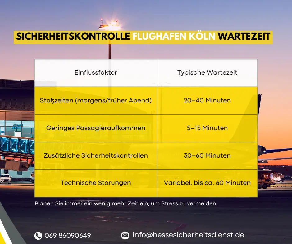 Sicherheitskontrolle Flughafen Köln Wartezeit